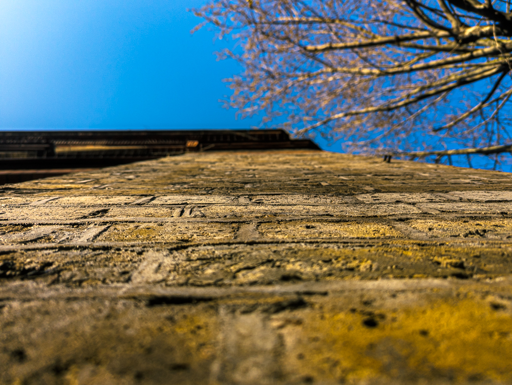 London stock bricks, arranged in wall, Waterloo area, Pixel 7 pro