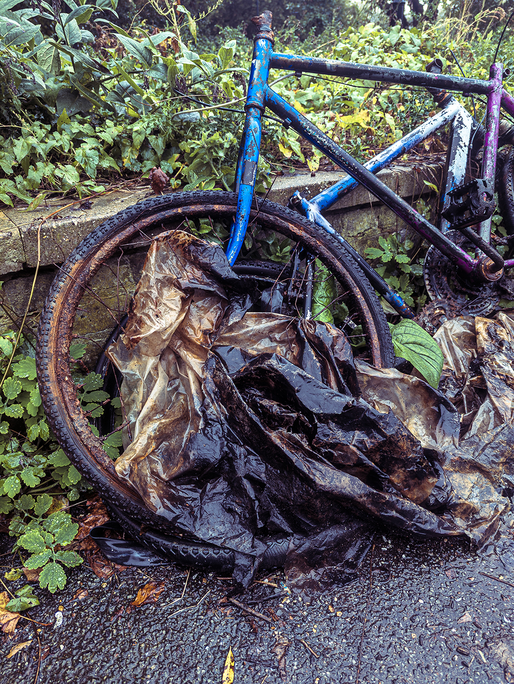 Photograph of a bicycle wheel – part of the Lea Valley photo cluster