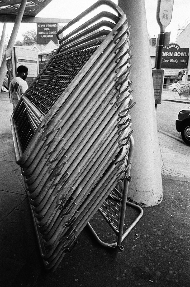 Barriers, stacked, Nikon F100